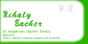 mihaly bacher business card